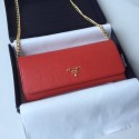 Prada Calfskin Leather Shoulder Bag 1BP290 red HV01397hI90