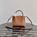 Prada Deer skin bag tote 1BC145 brown HV01542lq41