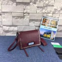 Prada Etiquette Messenger Bag Calfskin Leather 1BD082 Burgundy HV08151wv88