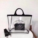 Prada Fabric and Plexiglas handbag 1BG164 black HV11902gE29