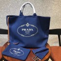 Prada fabric handbag 1BG161 blue HV08723Yv36