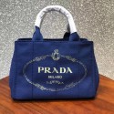 Prada Fabric Printed Tote 1BG439 blue HV01534dV68