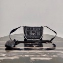 Prada Gaufre nappa leather shoulder bag 1BD289 black HV01348UW57