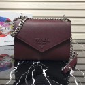 Prada Monochrome Saffiano leather bag 1BD127 fuchsia HV01986Yr55