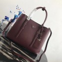 Prada Saffiano original Leather Tote Bag BN2838 Claret HV11805nV16