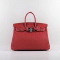 Replica 2015 Hermes Birkin 35CM H-35 silver hardware red HV00383Ye83