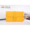 Replica 2015 Hermes Hot Style Original leather clutch 864 yellow HV10185KG80