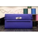 Replica 2015 Hermes kelly wallet new model 051300 brilliant blue HV05440KG80