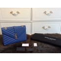 Replica 2015 Yves Saint Laurent new model fashion shoulder bags caviar 311224 blue HV04850ec82