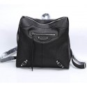 Replica Balenciaga Backpack Black Litchi Leather 68335 Silver HV00818ls37