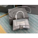 Replica Balenciaga Hourglass XS Top Handle Bag 28331S silver HV00046BB13