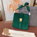 Replica Bottega Veneta Original velvet Leather 578344 green HV09454CQ60