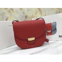 Replica Celine Compact Trotteur Cattle leather Shoulder Bag 1269 Cherry HV07303Yn66