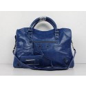 Replica Cheap Balenciaga The City Handbag Sheepskin 084332 blue HV02696Mq48