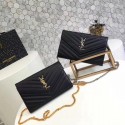 Replica Cheap Yves Saint Laurent WOC Caviar leather Shoulder Bag 1003 black HV03791Mq48