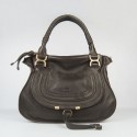 Replica Chloe Dry-Milled Leather Bag 1836 Dark Coffee HV00733Yn66