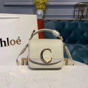 Replica Chloe Original Calfskin Leather Top Handle Small Bag 3S030 White HV06459iu55