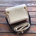 Replica CHLOE Roy leather and suede small shoulder bag 20657 cream HV06284DY71