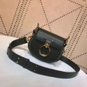 Replica CHLOE Tess Small leather shoulder bag 3E153 Blackish green HV05495sA83