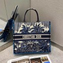 Replica DIOR BOOK TOTE Blue Dior Palms Embroidery M1286 HV11677BJ25