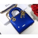 Replica Dior calfskin Mini Lady bag M0598 blue HV00717Vi77