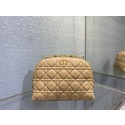 Replica DIOR CARO BEAUTY POUCH Cannage Lambskin S5047 Beige HV10193Ye83