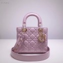 Replica Dior lucky badges Original sheepskin Tote Bag A88035 light pink HV00400Sf59