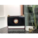 Replica Fendi KAN I F black leather bag with exotic details 8284M HV07854VA65