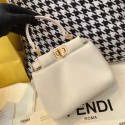 Replica Fendi PEEKABOO ICONIC MINI nappa leather bag 8BN244 white HV01098Yn66