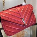 Replica High Quality YSL Classic Calfskin Leather Flap Bag 2801 red HV04395Jh90