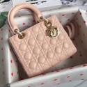 Replica LADY DIOR LAMBSKIN BAG CAL44550 pink HV08905Ac56