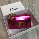 Replica MINI Jadior flap bag metallic mirror calfskin M9002 rose HV08242ij65