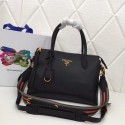 Replica Prada Calf leather bag 1BA157 black HV08001YP94