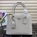 Replica Prada Galleria Saffiano Leather Bag 1BA232 White HV06147Vi77