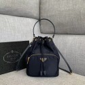 Replica Prada Re-Edition nylon Tote bag 81166 dark blue HV05813Ye83