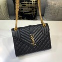 Replica SAINT LAURENT Medium satchel 487206 black HV05752zR45