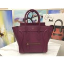 Replica Top Celine Luggage Micro Original Leather Tote Bag M3308 Purple HV10123Vx24