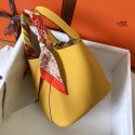 Replica Top Hermes Picotin Lock PM Bags Original Leather H8688 yellow HV07464ll80