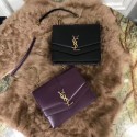 Replica Top YSL Medium Sulpice Chain Bag In Burgundy Leather Y6253 HV00209ll80