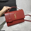 Replica Yves Saint Laurent Calfskin Leather Tote Bag Y634723 red HV03986YP94