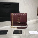 Replica Yves Saint Laurent Sheepskin Original Leather Shoulder Bag Y554125 Wine HV09678ED66