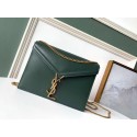 SAINT LAURENT Cassandra leather shoulder bag 532750 Dark Green HV01556nE34