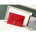 SAINT LAURENT Cassandra leather shoulder bag 532750 red HV00793Fh96