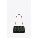 SAINT LAURENT Jamie leather quilted shoulder bag 515821 green HV10621wn15