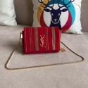 SAINT LAURENT Kate medium leather shoulder bag 539213 red HV01295Cw85