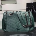 SAINT LAURENT Medium Nolita leather shoulder bag 61877 green HV10555DV39