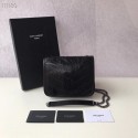 SAINT LAURENT Niki Mini leather shoulder bag 03743 black HV11875zd34