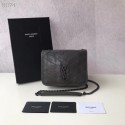 SAINT LAURENT Niki Mini leather shoulder bag 03743 dark grey HV00847Ri95