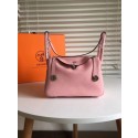 Top Hermes Lindy togo Original Leather Shoulder Bag 5086 Pink HV10606lE56