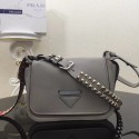 Top Prada Concept calf leather bag 1BD123 grey HV04000yq38